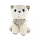 Plüss cica kendővel, 22 cm