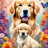 Puzzle Anyai szeretet: kutyák 1000 darab