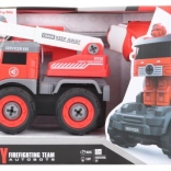 Csavarozható távirányítós tűzoltóautó robottá alakítással