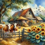 Gyémánt festés a farmon 30x40 cm