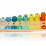 Fa számoló és párosító tábla 1–10 LELIN