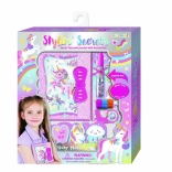 Pecoware napló számzárral és tollal – unikornis