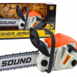 Gyermek motoros láncfűrész hanghatásokkal