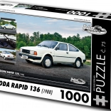 RETRO-AUTA puzzle Škoda Rapid 136 (1988) – 1000 darab