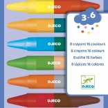 Kétoldalas viaszkréták DJECO