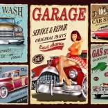 Grafika puzzle retro autók 500 darab