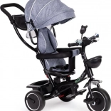 Gyermek háromkerekű forgatható üléssel és tetővel ECOTOYS szürke