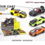 Sport fém kisautó 1:36 méretarányban nyitható ajtókkal és felhúzós meghajtással