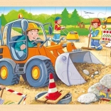 Goki fa puzzle Építkezés 24 darab