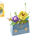 KOCO mini virág kézitáskában építőkészlet, 223 darab