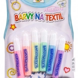 Creatoys gyöngyházfesték textilre, 6 darabos készlet