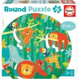 Educa köralakú puzzle Dzsungel 28 darab