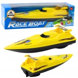 Sárga akkumulátoros motorcsónak