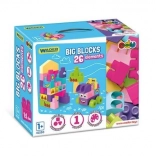 Wader nagy kockák 26 darab rózsaszín