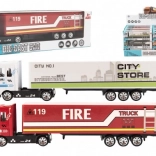 Kamion pótkocsival – fém fülke, szabadonfutó, 19 cm