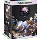 GOOD LOOT Puzzle – Vaják: Geralt és Triss a csatában, 1000 darab