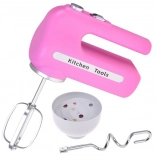 Interaktív rózsaszín gyerek mixer tálkával és 2 feltéttel