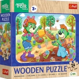 Fa puzzle TREFLÍCI 24 darab