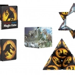 Mágneses logikai kocka dinoszaurusz mintával, műanyag, 6 cm