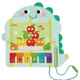 Mágneses színrendező játék dinoszaurusszal