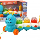 Színes húzható hernyó fényekkel és hangokkal