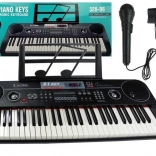 Elektronikus billentyű 61 billentyűvel, mikrofonnal és tápegységgel