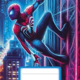 A5-ös vonal nélküli füzet Szuperhős mintával