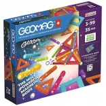 Geomag Glitter – mágneses építőkészlet, 35 darab
