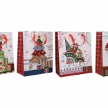 Karácsonyi papírdísztáska M, 26 × 32 × 12 cm