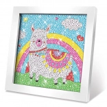 Kreatív szett kép kövecskékkel – láma 17,5 × 17,5 cm