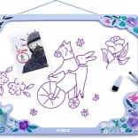 Djeco mágneses törölhető tábla zebra fa kerettel