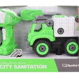 Csavarozható távirányítós szemetesautó