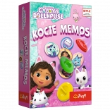 Párosító memóriajáték Macskás Memos TREFL – Gabi macskaháza