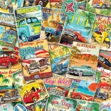 Puzzle retro utazási kollázs 1000 darab EUROGRAPHICS