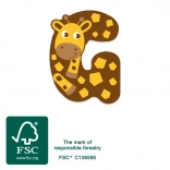 Small Foot fa betű G zsiráf