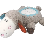 Projektoros plüss bárány zenével, 35 cm