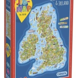 Oktatási puzzle Nagy-Britannia és Írország térképe 150 darab