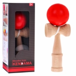 Fa játék Kendama piros labdával 3+ éves gyerekeknek és felnőtteknek