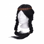 Paróka fekete fonatokkal indián jelmezhez