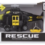 Fekete, elemes helikopter fény- és hangeffektekkel