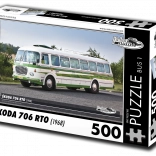 RETRO-AUTA puzzle Škoda 706 RTO autóbusz 500 darab