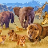 BLUEBIRD puzzle Szavanna állatai 1500 darab