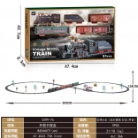 Retro vonatozó szett füsttel, fénnyel és hangokkal