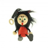 Ugráló ördög rugón – fa függő figura