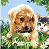 Gyémántszemes kirakó Kiskomák 30 × 40 cm