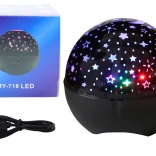 Csillagprojektor éjjeli fény Hangszóró 2 az 1-ben fekete