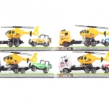 Kamion helikopterrel és terepjáróval