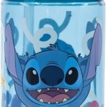 Gyerek vizespalack szívószállal és Stitch pálmákkal, kék
