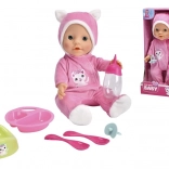 New Born Baby baba cicás pizsamában, 30 cm