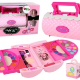 Gyermek rózsaszín sminkkészlet bőröndben